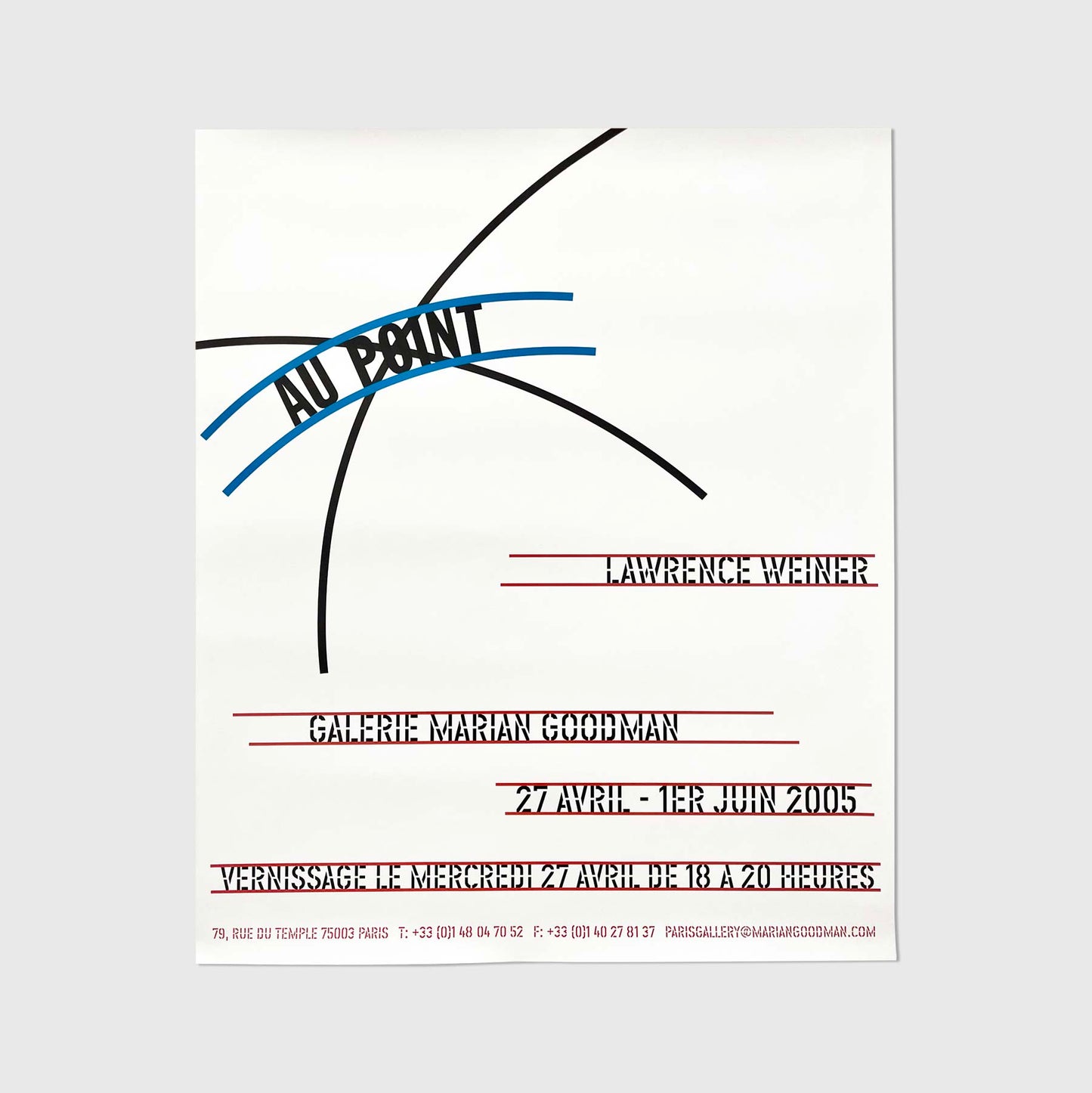 Lawrence Weiner- Au Point Poster