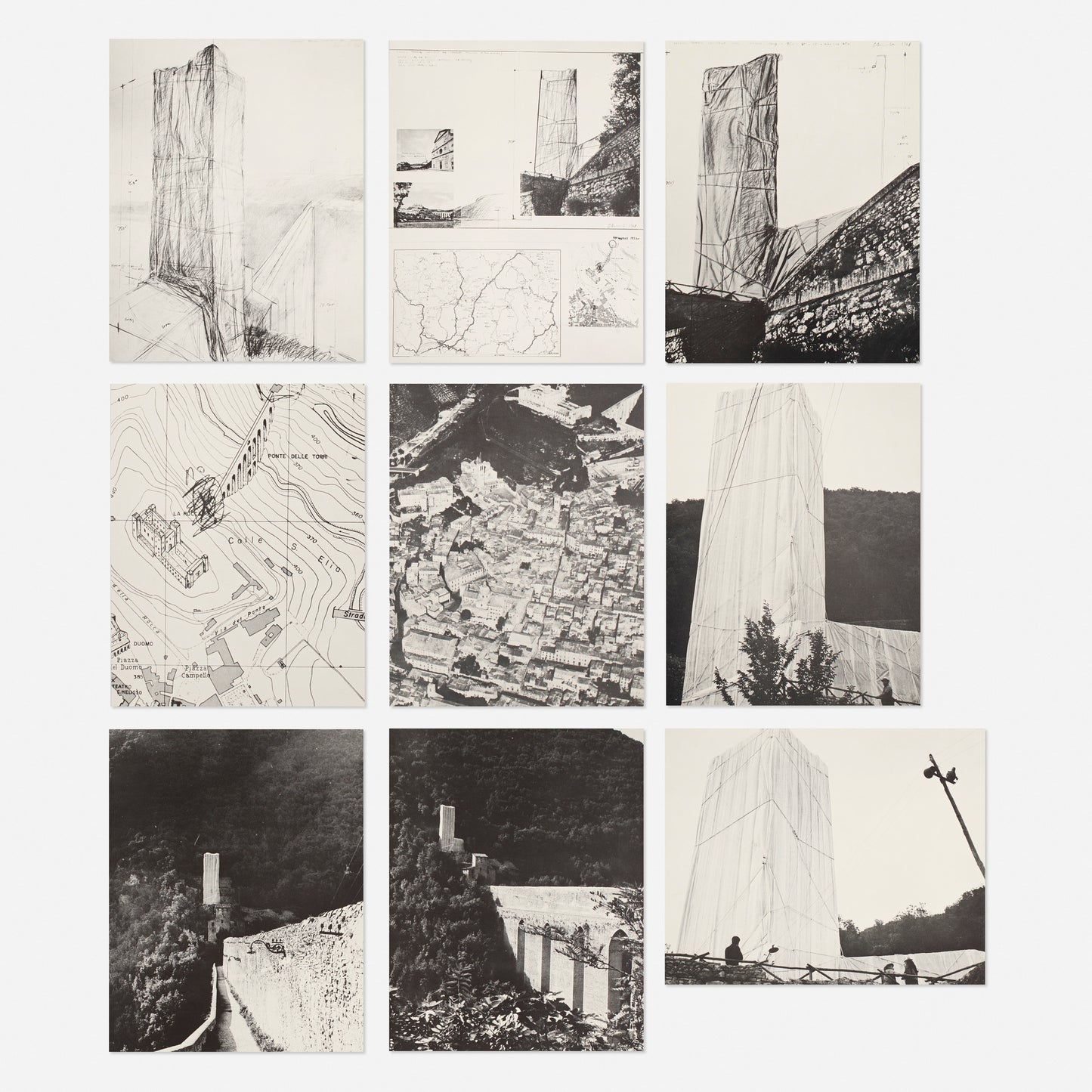 Christo: Packed Tower, Spoleto, Italy